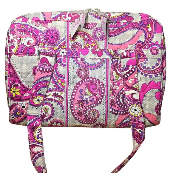 Vera Bradley Quilted Eloise in Paisley Meets Plaid Pattern  Bag Purse 13x9x5 - Picture 2 of 6